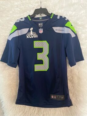 Seattle Seahawks Russell Wilson #3 Nike On Field Super Bowl XLVIII Men’s Jersey